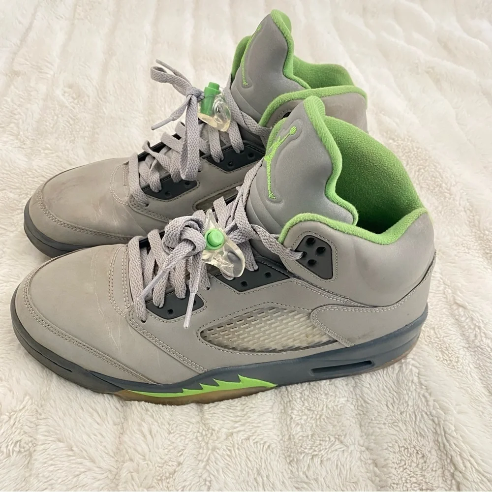 Jordan 5 Retro Green Bean 2022 High-Top Sneakers Size 10